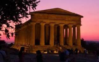 Valle dei Templi di Agrigento al tramonto